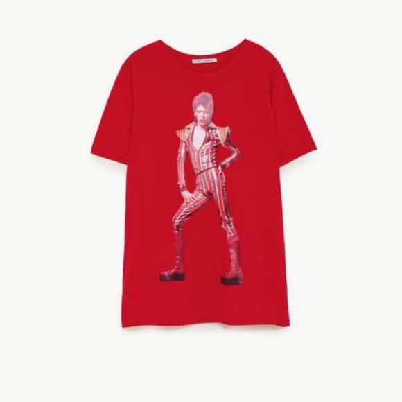 Zara David Bowie / Ziggy Stardust graphic T-shirt size S - Picture 6 of 6